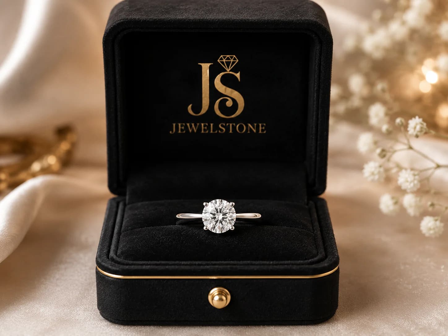 1CT Round Solitaire Ring