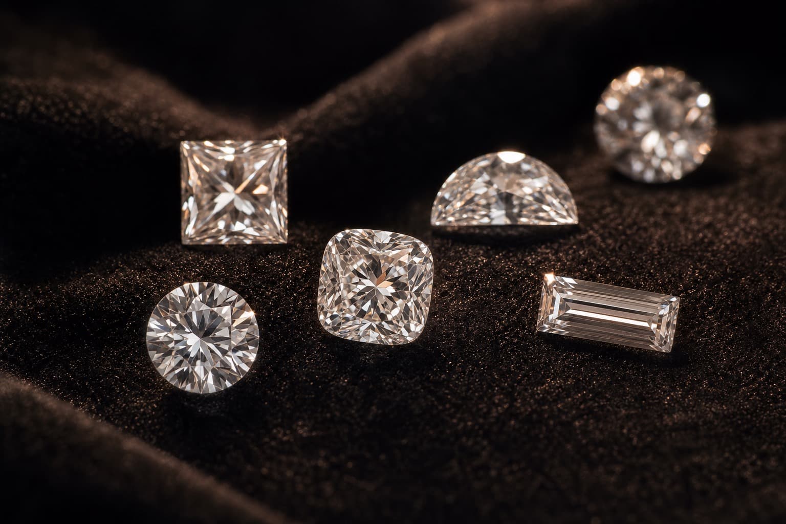 Loose diamonds examined at the Jewel Stone worktable
