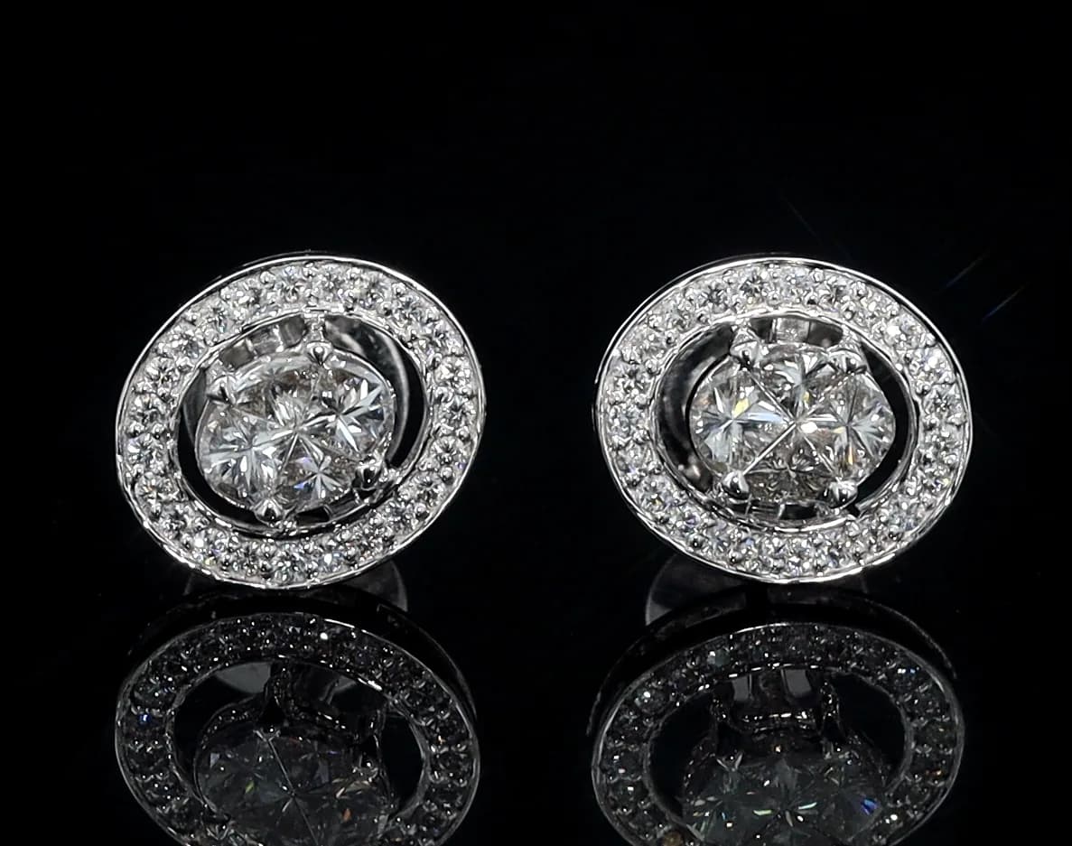 Oval Piecut Earrings