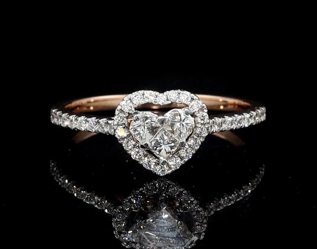 Heart Piecut Ring