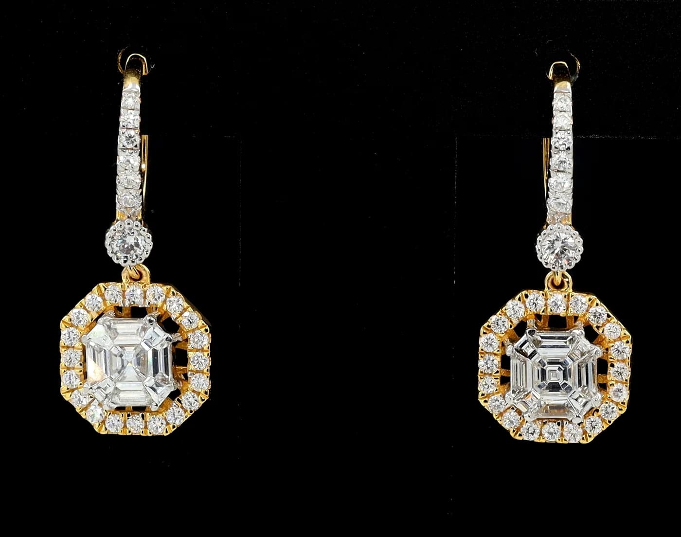 Asscher Piecut Earrings