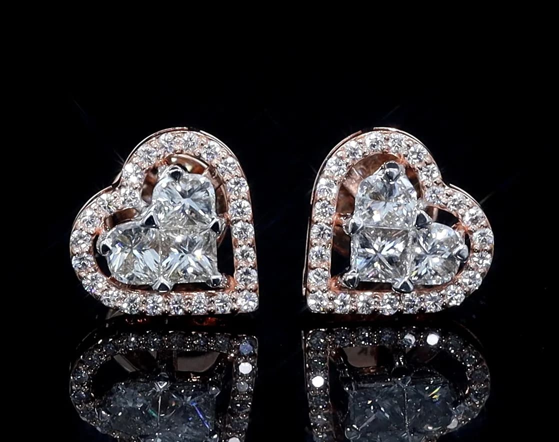 Heart Piecut Earrings