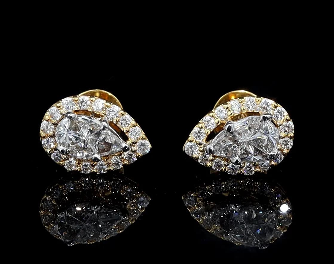 Pear Piecut Earrings