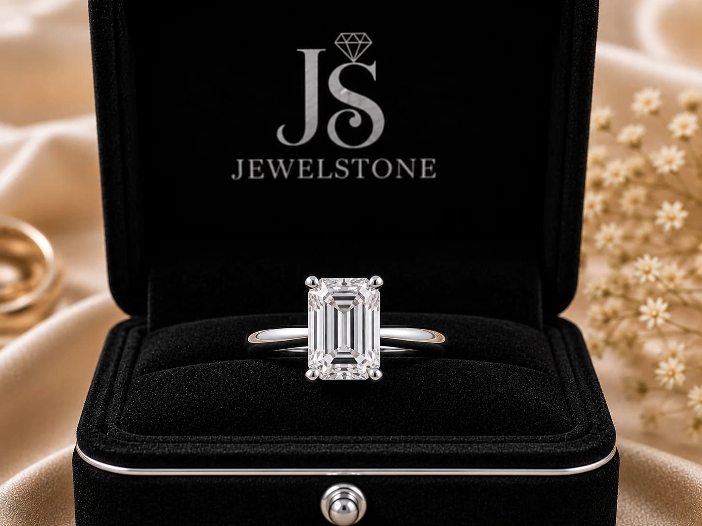 2CT Emerald Solitaire Ring
