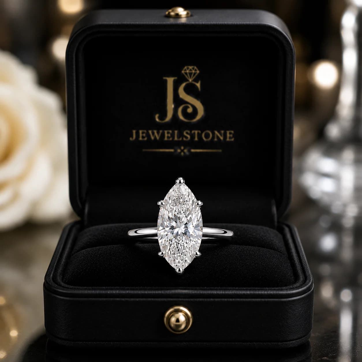 5CT Marquise Solitaire Ring