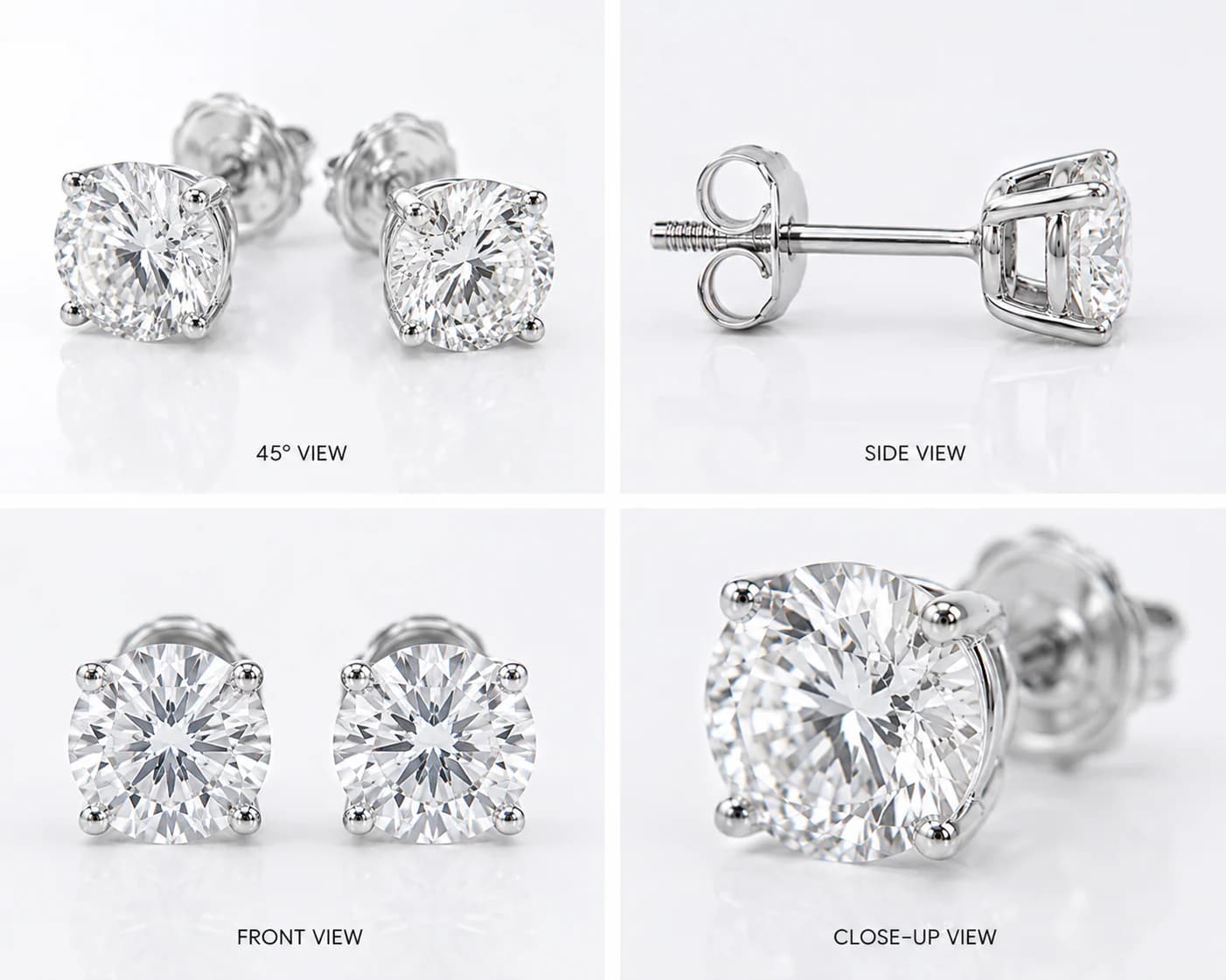 2CT Diamond Stud Earrings