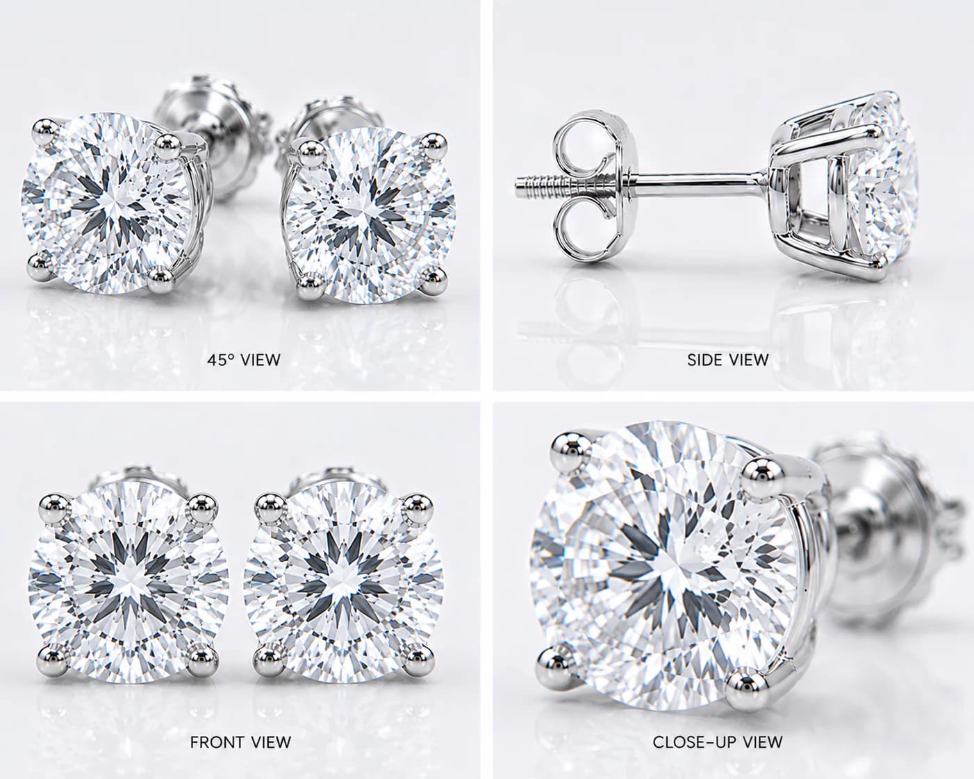 6CT Diamond Stud Earrings