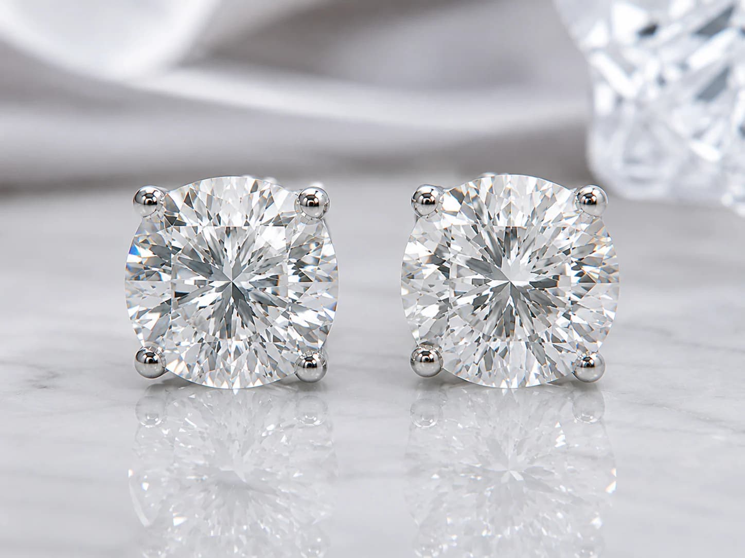 8CT Diamond Stud Earrings