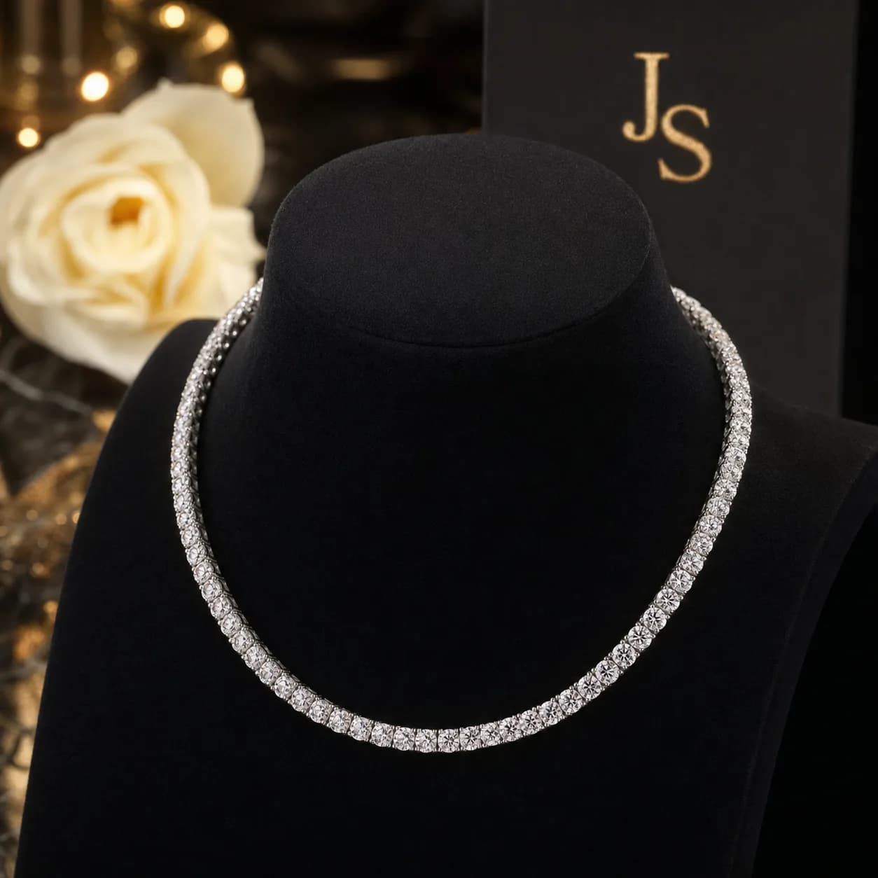 30CT Tennis Necklace